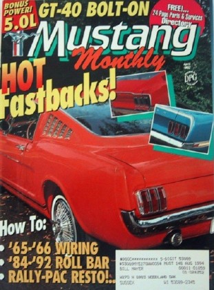 MUSTANG MONTHLY 1992 APR - GT40, FASTBACKS, PACE CAR
